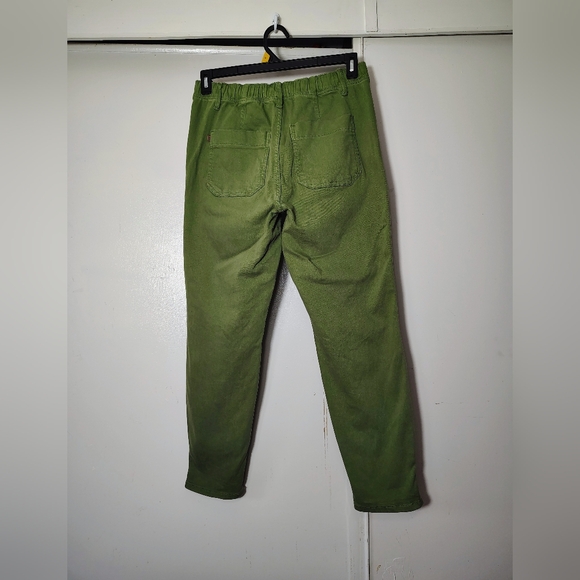 Judy Blue garment-dyed high-waisted jogger jeans drawstring olive green sz 27. - Picture 8 of 16